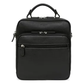 Baisenville Cuir CONFORT Noir Hexagona - Sac Besace Messenger Homme sur MenCorner