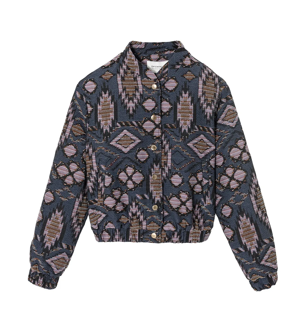 Blouson en jacquard Femme - Imprimé marine