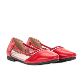 BM Ballerines Juva rouges semi-transparentes