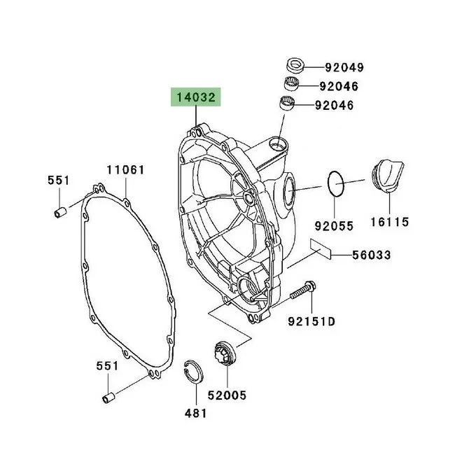 Carter d'embrayage Kawasaki Z1000 (2003-2006) | Moto Shop 35