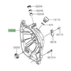 Carter d'embrayage noir Kawasaki Z900 (2020-2024) | Moto Shop 35