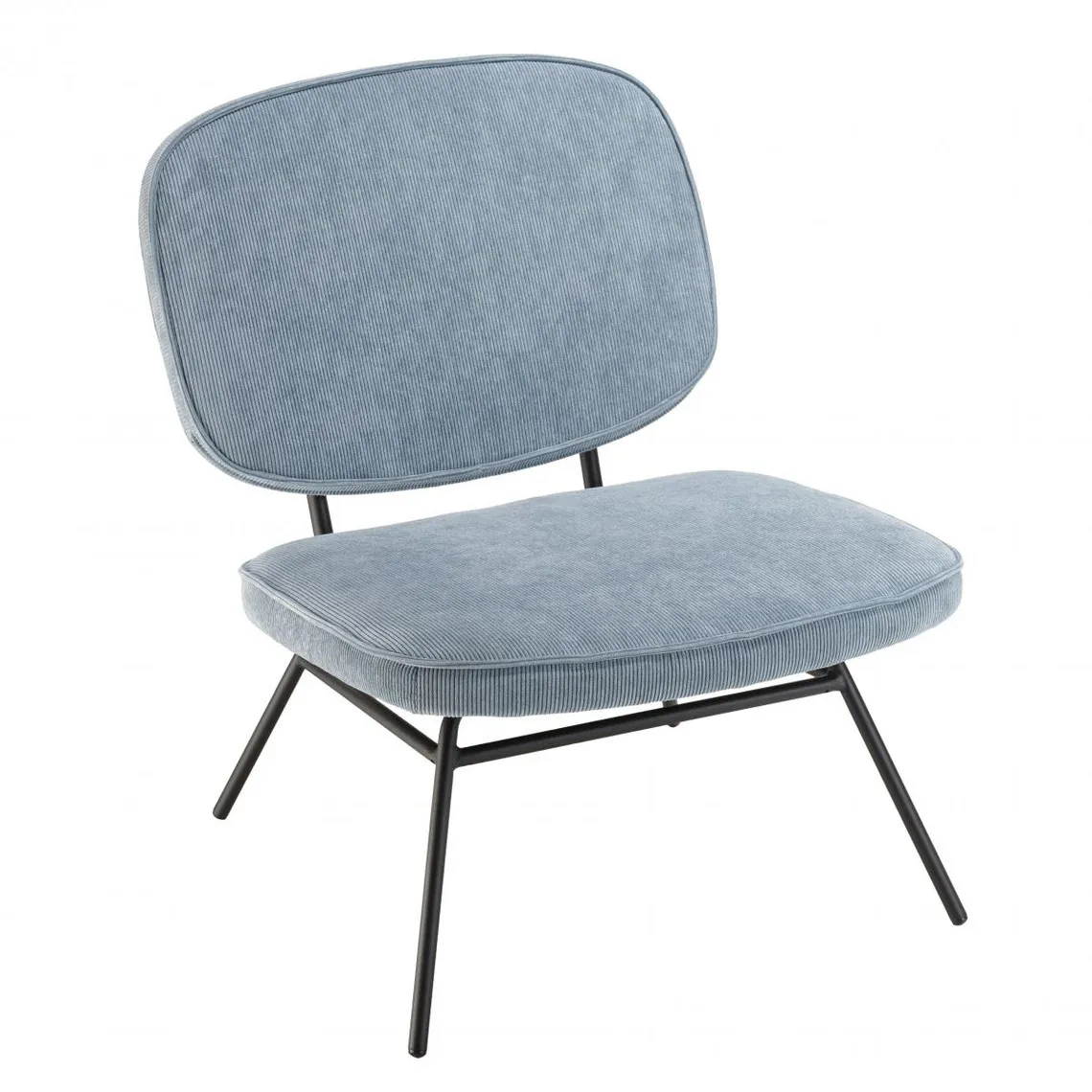 Chaise en velours côtelé bleu clair | 3 Suisses