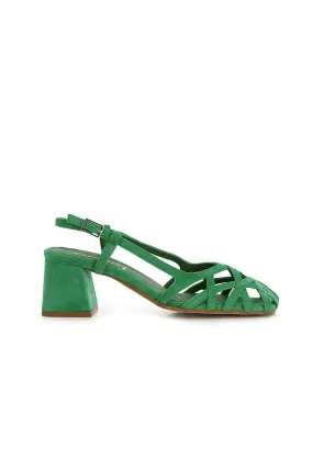 chaussures en daim avec effet cage asymétrique tressée green - CafèNoir