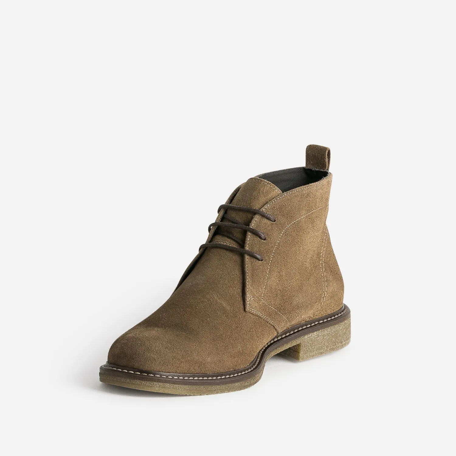 Desert Boots camel en cuir velours - Boots Homme | ERAM