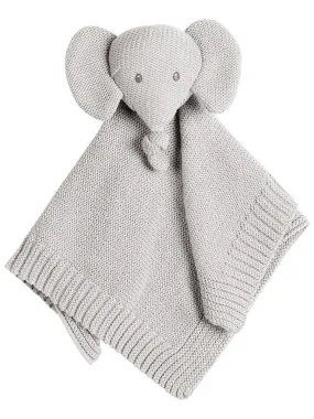 Doudou plat en tricot Tembo l'éléphant gris - N/A