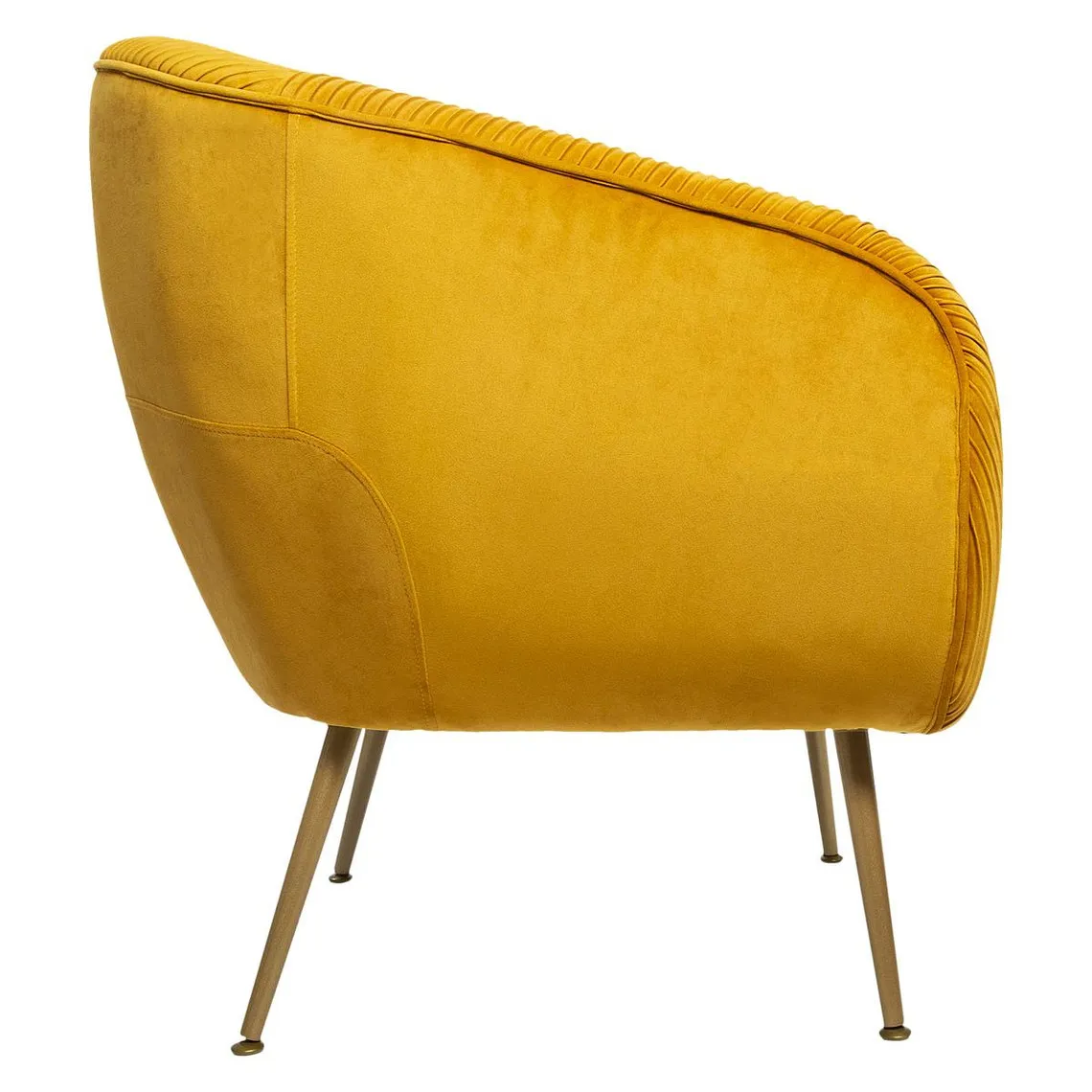 Fauteuil “Solaro” en velours ocre | 3 Suisses