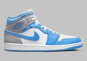 Jordan 1 Mid University Blue Grey