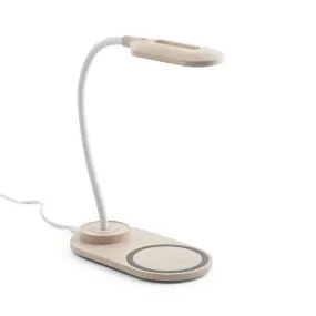 Lampe LED et chargeur induction en paille de blé - OZZEL - Vertlapub