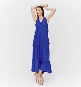 Longue robe sans manches - Bleu