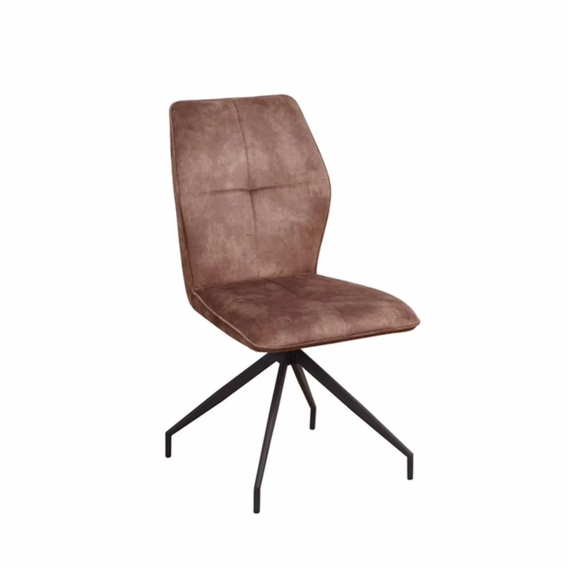 Lot de 4 fauteuils pivotantes assise en velours JULES Taupe | 3 Suisses