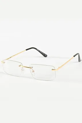 Lunettes rectangulaires sans monture