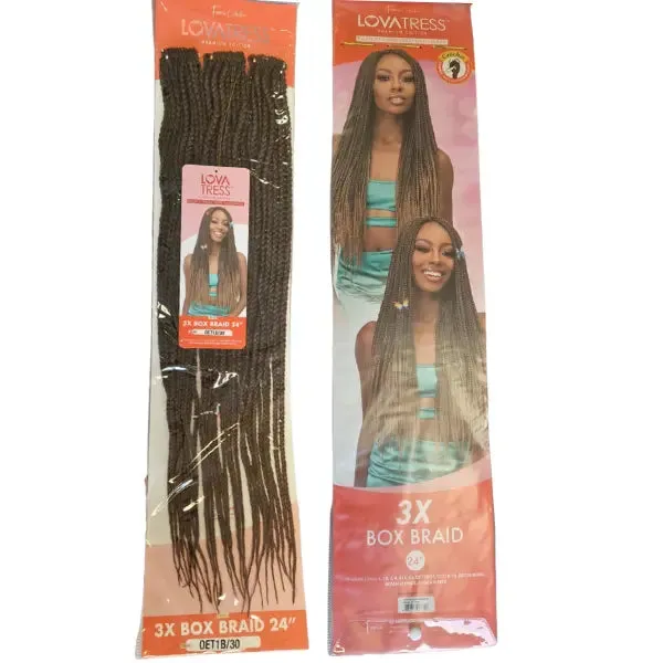 Mèches Crochet 3X Box Braids 24 pouces - Femi Collection