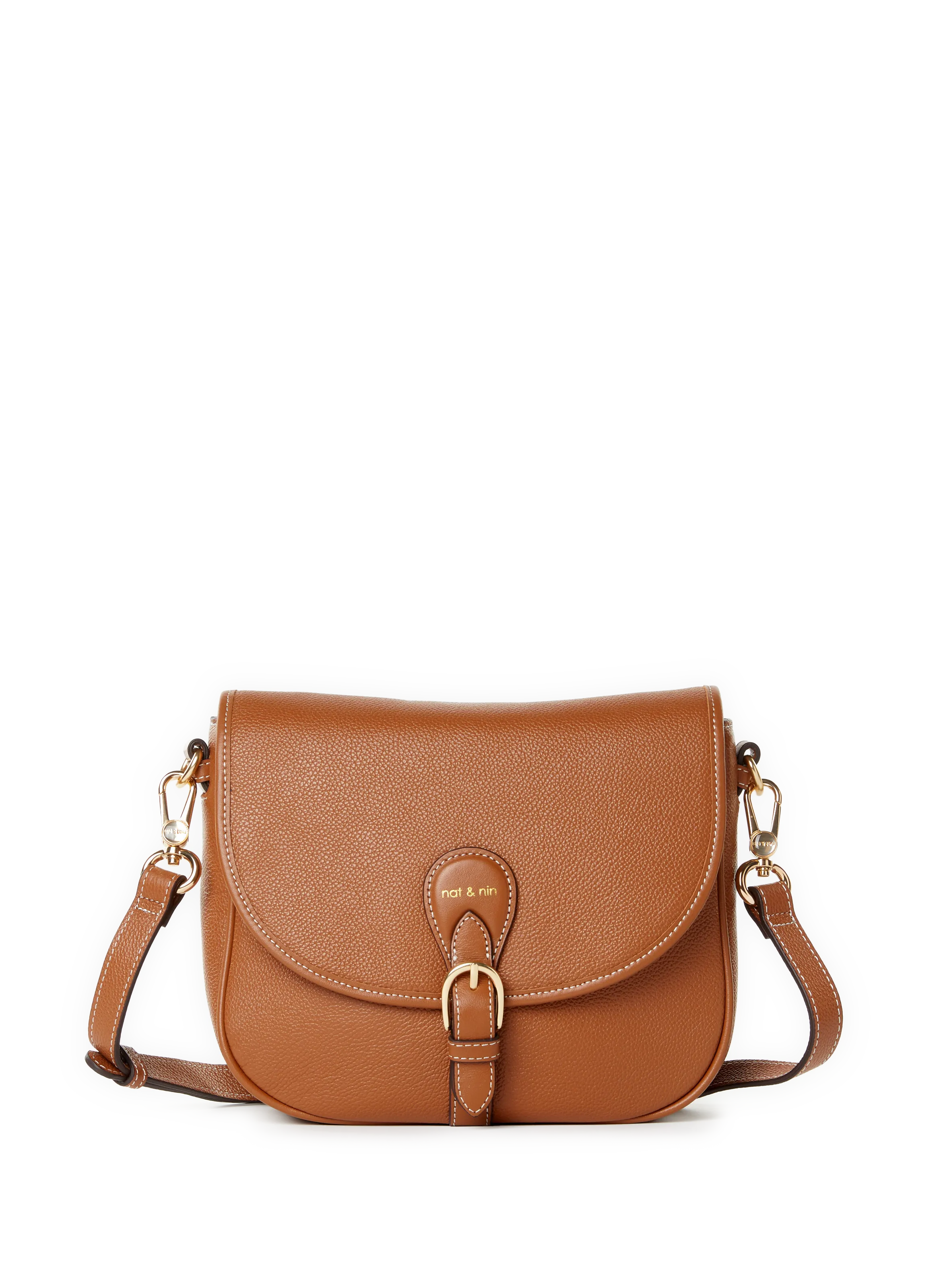 NAT & NIN  Sac besace en cuir Olivia - Marron