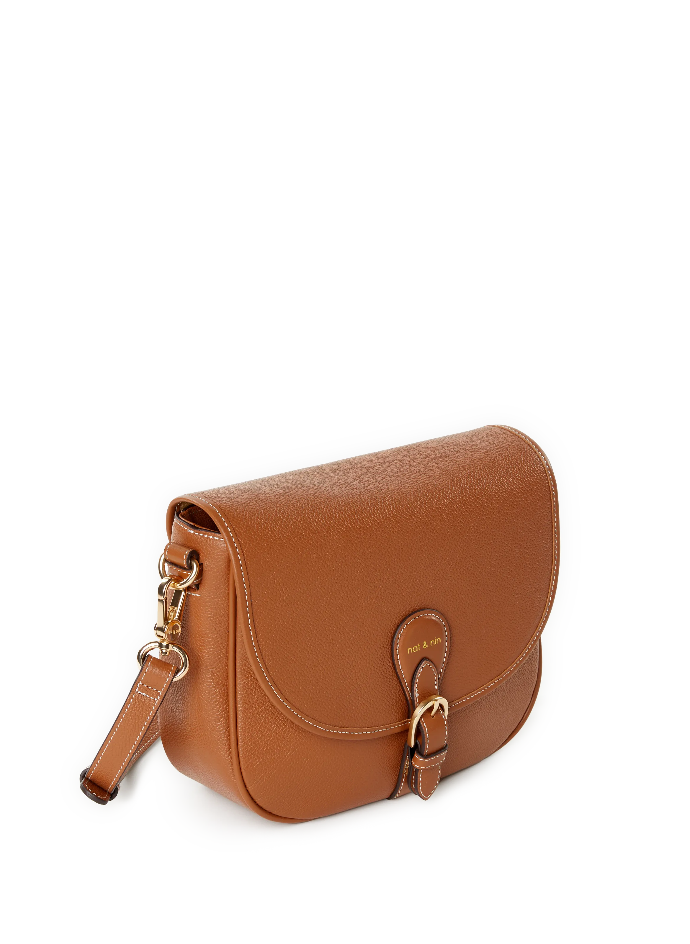 NAT & NIN  Sac besace en cuir Olivia - Marron