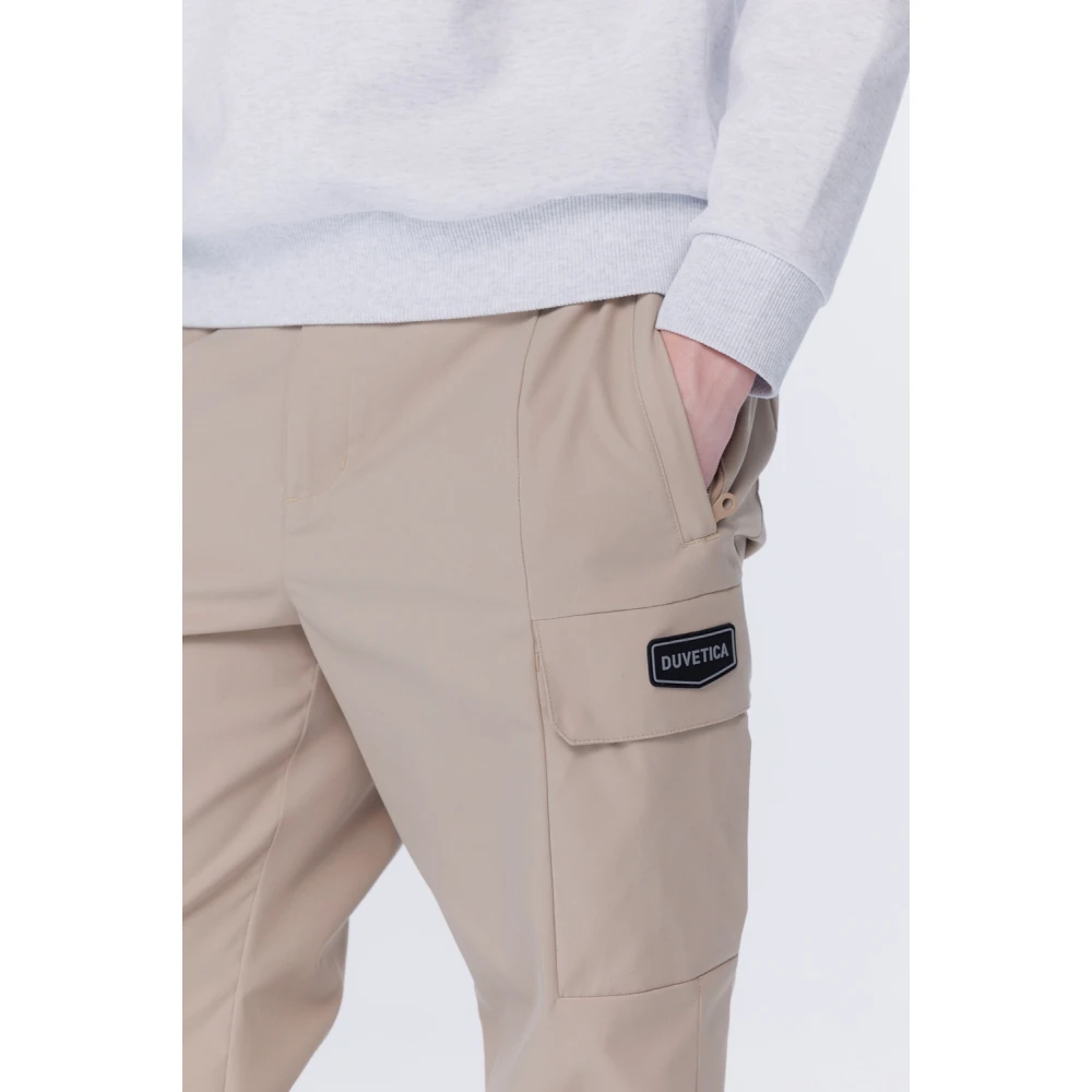 Pantalon cargo en coton avec élastiques aux chevilles