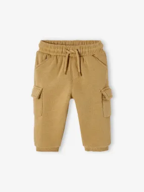 Pantalon en molleton style battle bébé beige - Vertbaudet