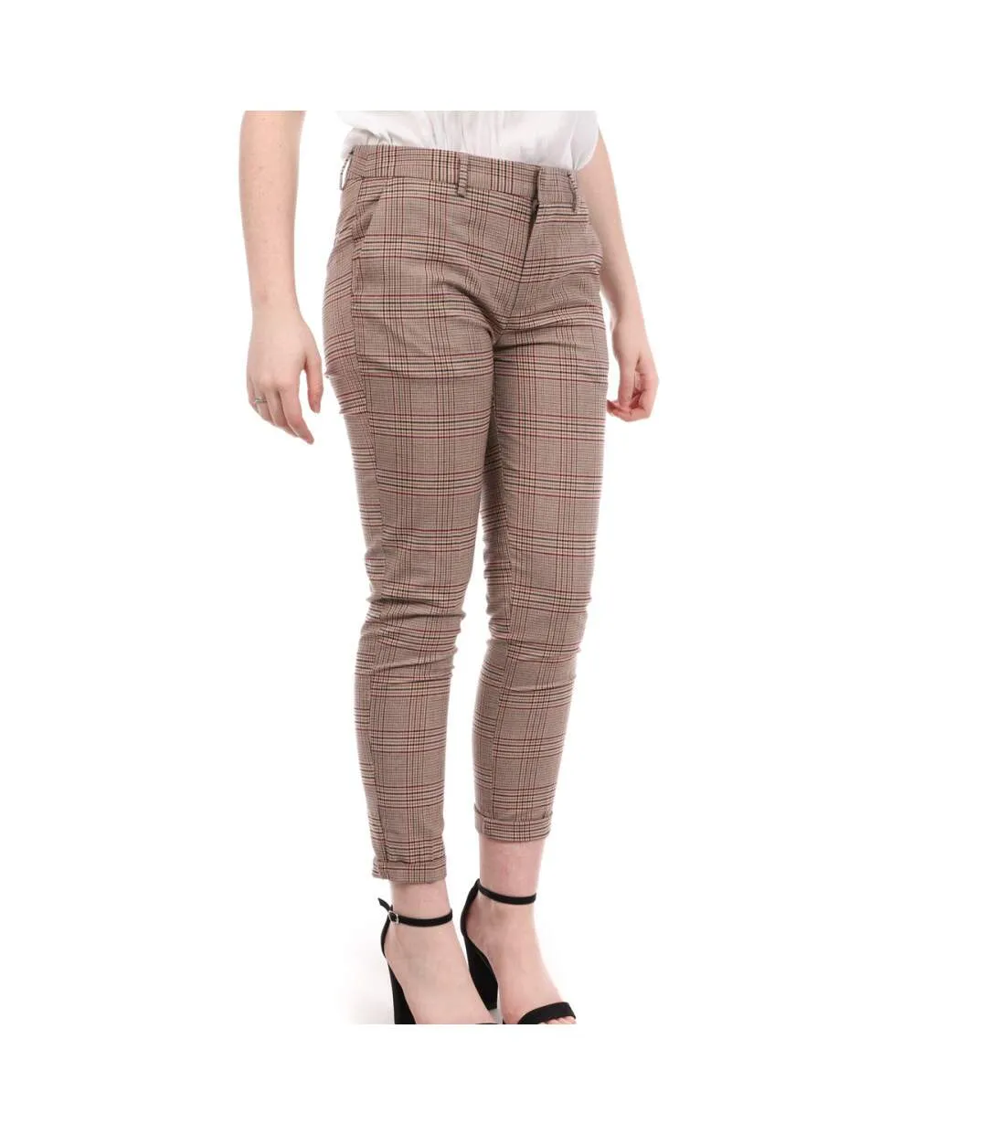 Pantalon Marron Femme Teddy Smith City Jacquard