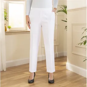 Pantalon à pinces confort Blanc - taille 48