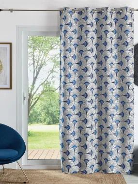 Rideau d'ameublement en jacquard - Bleu