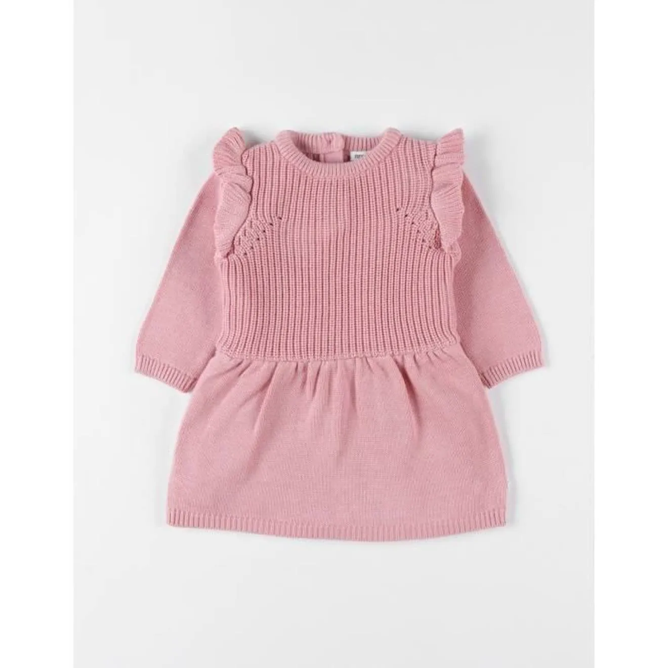 Robe manches longues en tricot rose - Noukies