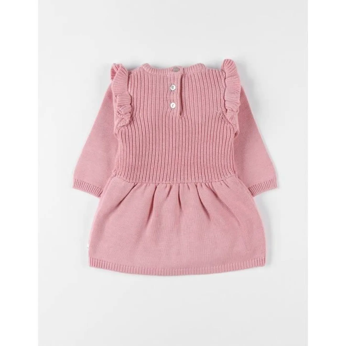 Robe manches longues en tricot rose - Noukies