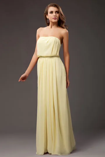 Robe maxi rose bustier ligne A en mousseline pour soirée Noël - Robedesoireelongue.fr