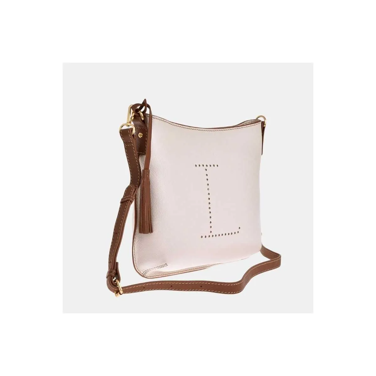 Sac besace en cuir Celia - Pecari