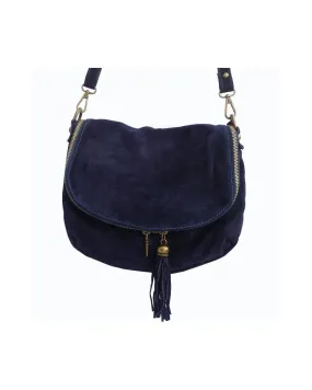 Sac besace en Cuir Femme bleu marine pas cher - Zosha Collection