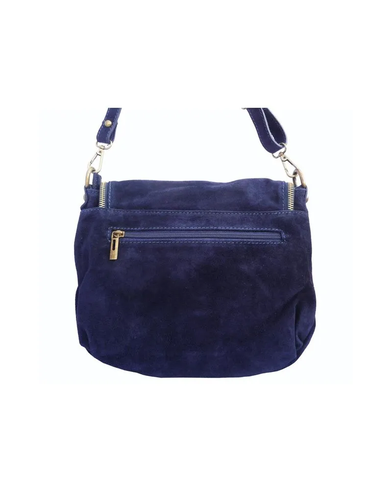 Sac besace en Cuir Femme bleu marine pas cher - Zosha Collection