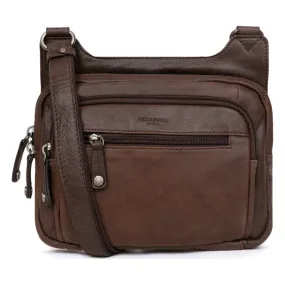 Sac reporter Cuir INSTINCT Marron Ty Hexagona - Sac Besace Messenger Homme sur MenCorner