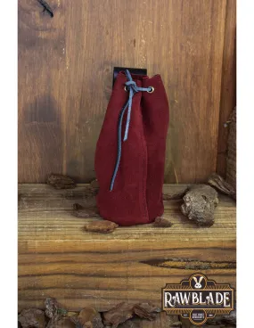 Sac Tube Adventurer en Cuir Suédé - Rouge ⚔️ Boutique Épées