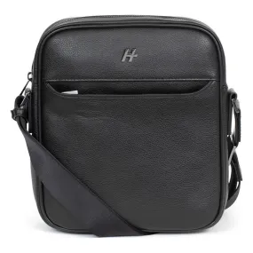 Sacoche Cuir TOGETHER Noir Beau Daniel Hechter Maroquinerie - Sac Besace Messenger Homme sur MenCorner