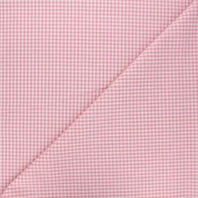 Tissu Vichy petits carreaux - rose dragée