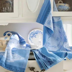 Torchon en jacquard de coton, Assiettes anciennes | 3 Suisses