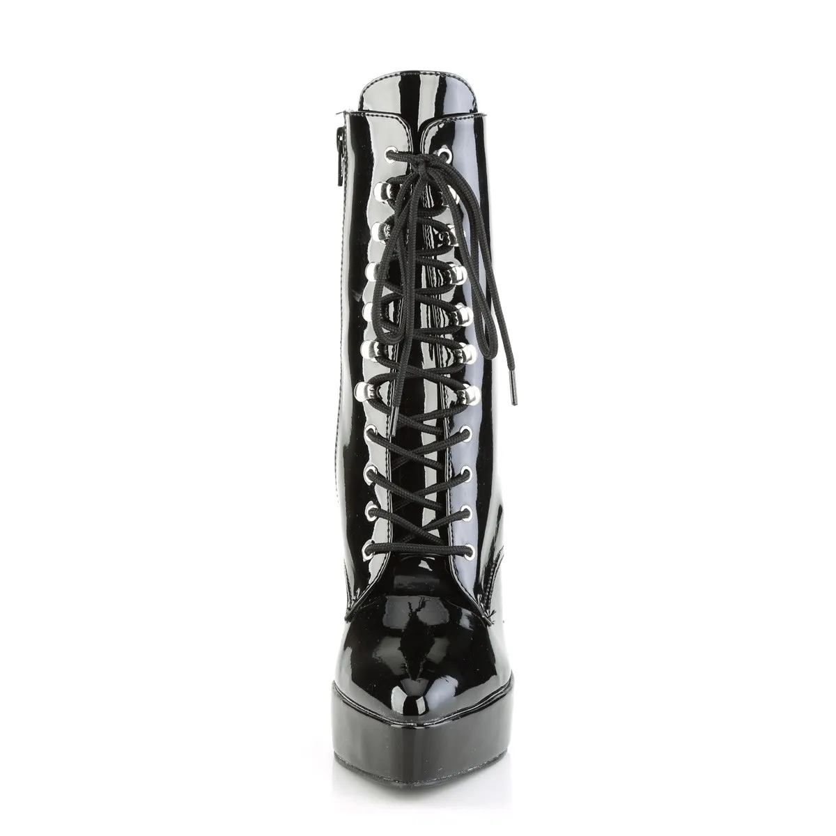 Verni 13,5 cm INDULGE-1020 fétiche bottines à talons aiguilles noirs