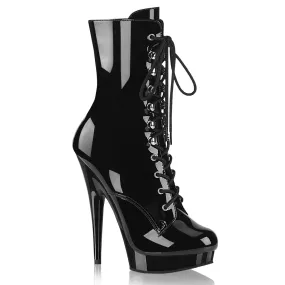 Verni 15 cm SULTRY-1020 fétiche bottines à talons aiguilles noirs